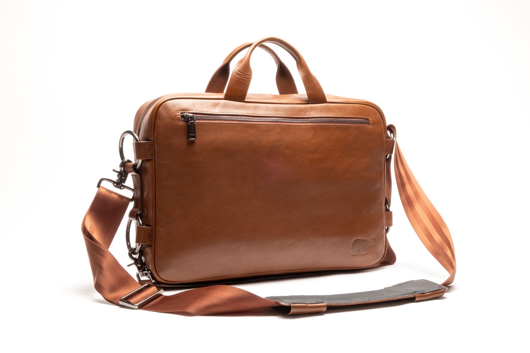 brown leather messenger backpack Meridian V2.0 Leather Messenger Bag Style Backpack